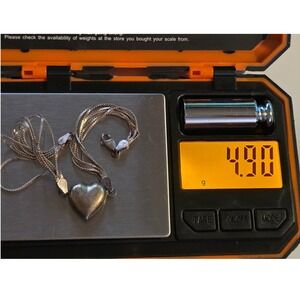 Vtg 925 Italy Sterling Silver Heart Braided Herringbone Bracelet 7.5"‎ 4.9g